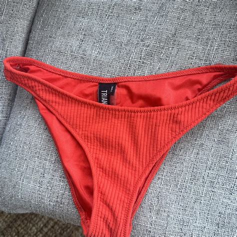 Triangl Red Bikini Bottoms Depop
