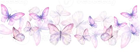 Pink Butterfly Border Png