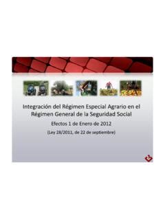 Integración del Régimen Especial Agrario en el integraci 243 n del