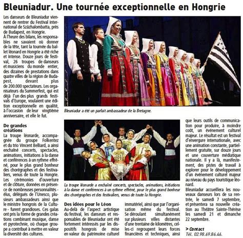 Tourn E En Hongrie Presse Bleuniadur Actualit S