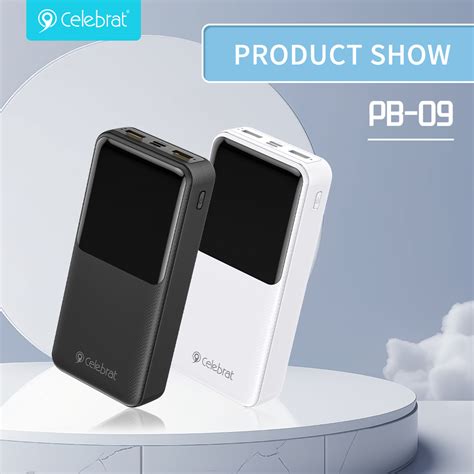 China Celebrat PB-09 large capacity 20000mAh high texture power bank ...