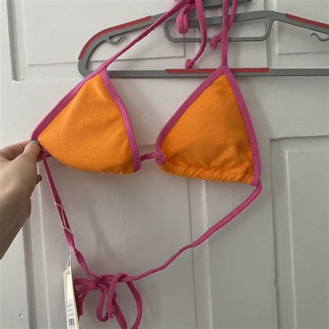 Peppermayo Women S Pink And Orange Bikini And Tankini Tops Depop