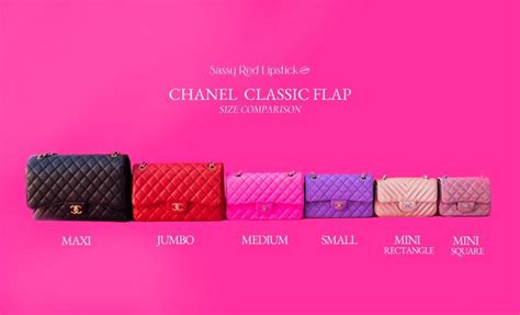 Chanel Classic Flap Size Comparison On Curves Pursebop Red Lipstick