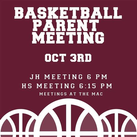 Jhhs Basketball Parent Meeting Perry Public Schools