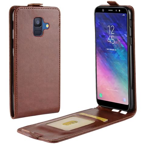 Case For Samsung Galaxy A6 2018 Down Open Style Cases Flip Leather