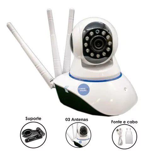 Camera De Seguran A Robozinho Baba Eletronica Wifi Sem Fio Antenas