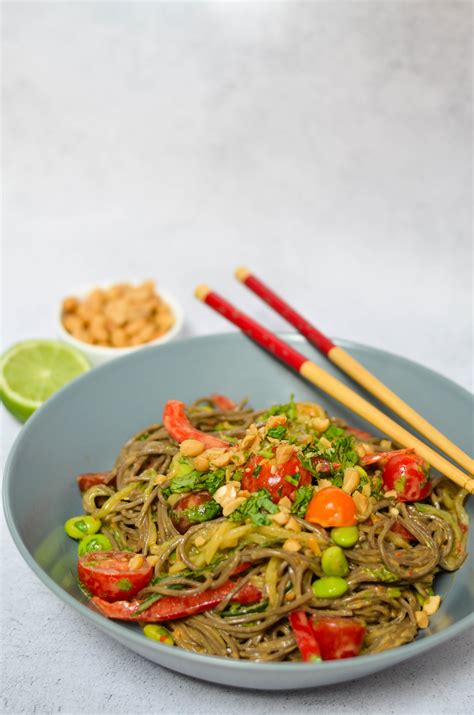 Salade De Nouilles Soba Aux L Gumes Et Cacahu Tes Kind Kitchen