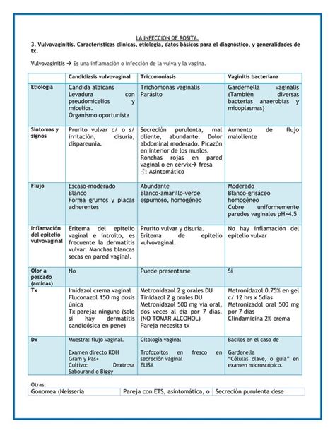 Guía de estudio Infección de Rosita PDF