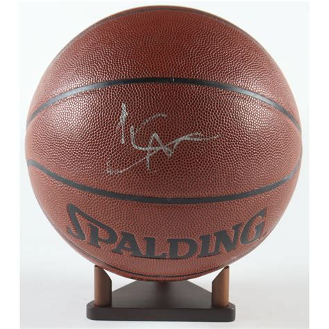 Chris Webber Signed NBA Basketball With Display Stand PSA Pristine