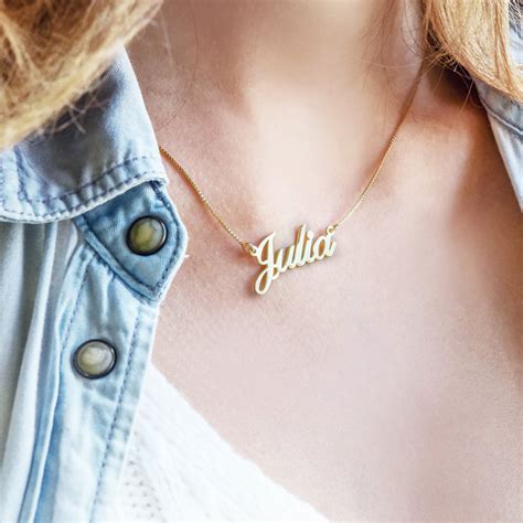 Collana Con Nome Personalizzato Carattere Classico