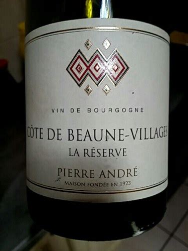 Pierre Andr C Tes De Beaune Villages La R Serve Vivino Us