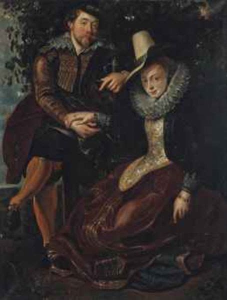 Self Portrait Of The Artist Full Length With His Wife Isabella Brandt