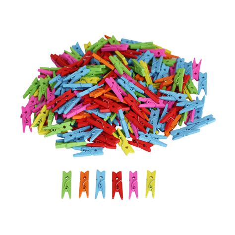 450 MINI PINCES À LINGES 2 5CM COLORIS ASSORTIS K755618 LLT