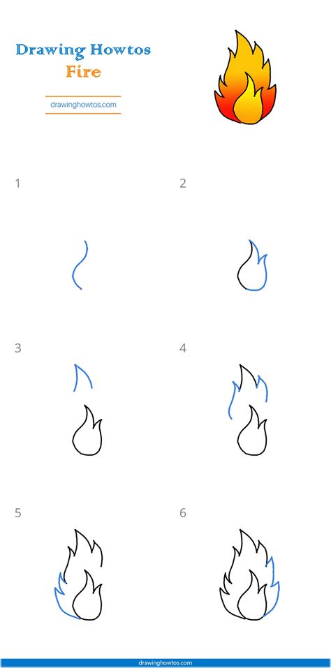 How To Draw Fire Realistic Step By Step - Remember not to draw a perfect shape to maintain its ...