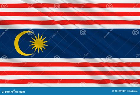 Flag of Kuala Lumpur, Malaysia Stock Illustration - Illustration of asian, stripe: 131899431