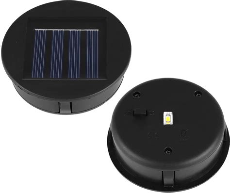 Pcs Solar Light Replacement Top With Led Bulbs Solar Panel Lantern