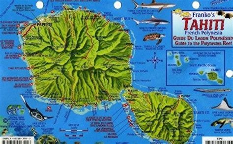 Tahiti French Polynesia Guide To The Polynesian Reef By Frankos Maps