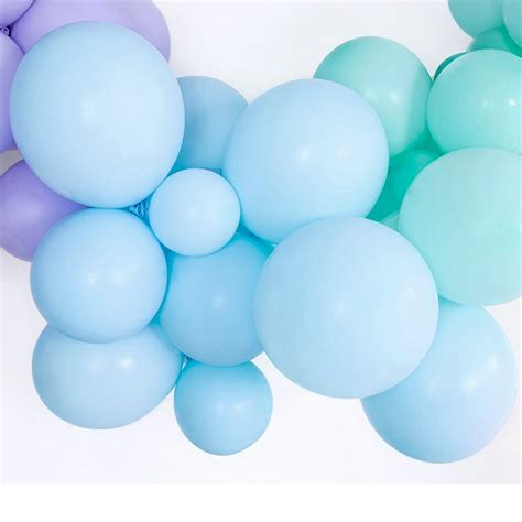 mini ballons latex pastel poudré bleu opaques premium décoration