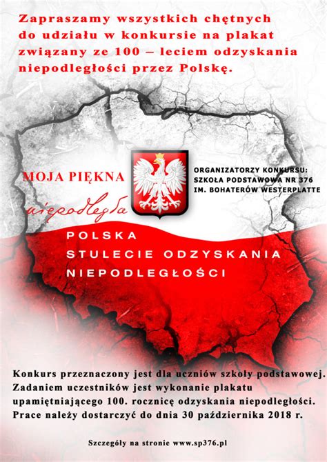 Moja Piękna Niepodległa konkurs na plakat z okazji 100 rocznicy