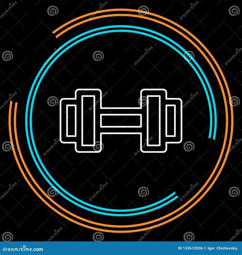 L Icona Di Sollevamento Del Muscolo Il Bilanciere Di Forma Fisica L