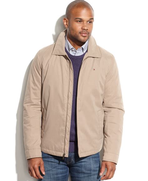 Tommy Hilfiger Full Zip Microtwill Jacket In Natural For Men Lyst