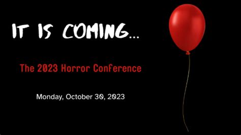 'It' is coming ... the 2023 Horror Conference | SUNY Old Westbury