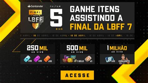 Free Fire Divulga Meta De Visualiza Es E Recompensas Na Final Da Lbff