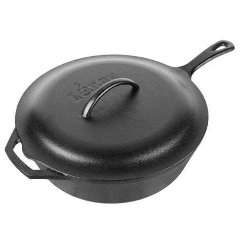 Lodge L10DSK3 12 Pre Seasoned Cast Iron Deep Skillet With Cover