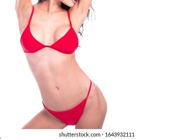 Naked Overweight Woman Bending Over Touch Stock Photo