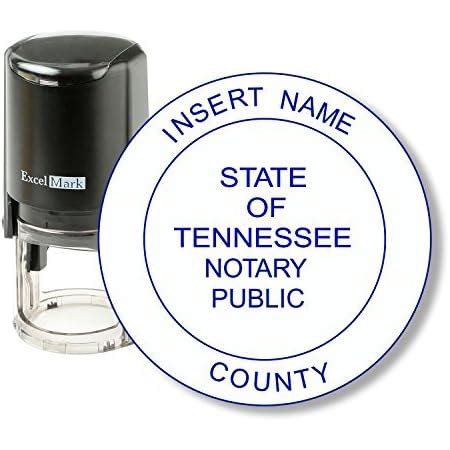 Amazon Round Notary Stamp For State Of Tennessee Self Inking