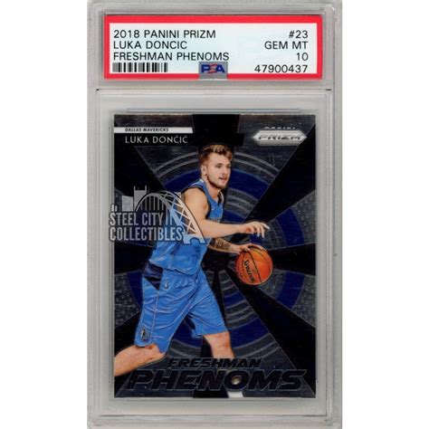 Luka Doncic 2018 19 Panini Prizm Freshman Phenoms Rookie Card 23 PSA