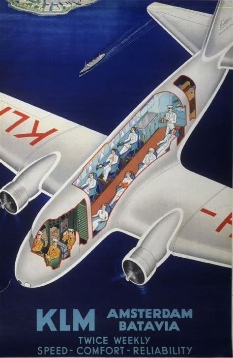 Klm Poster From Smithsonian Vintage Airline Posters Vintage Airlines