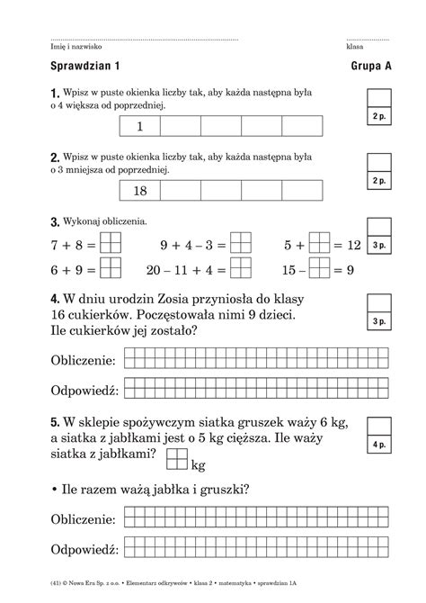 Sprawdzian 1 Matematyka Studocu