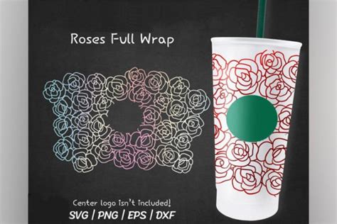 Butterfly Floral Venti Full Wrap Cup Graphic By Sunf Werdesigns