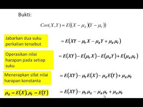 Tutorial Menghitung Rumus Kovarian Pembuktian Teorema Youtube