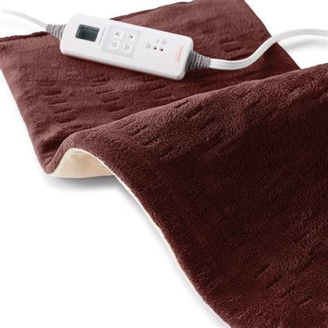 Sunbeam Heating Pad For Back Neck And Shoulder Pain Relief With Auto Shut Off And 6 Heat