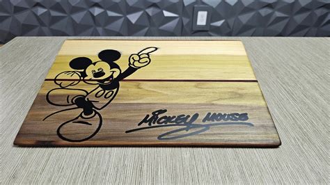 Happy Mickey Charcuterie Board Purpleheart Etsy