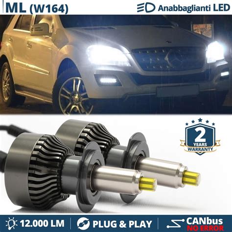 Kit Led H Pour Mercedes Ml W Feux De Croisement Ampoules Led