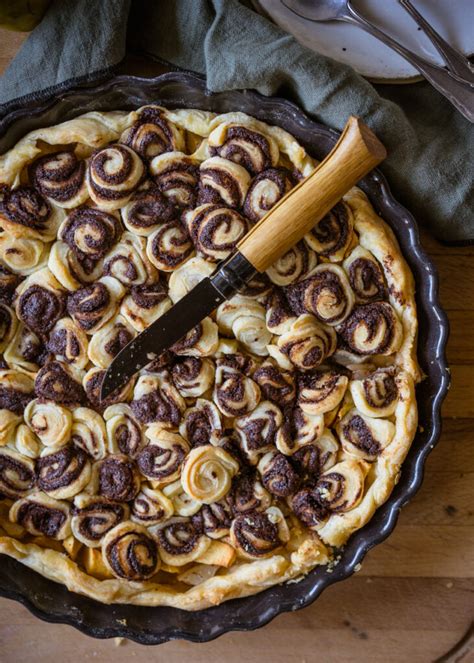 Tarte aux pommes et aux poires façon cinnamon rolls Blog de Châtaigne