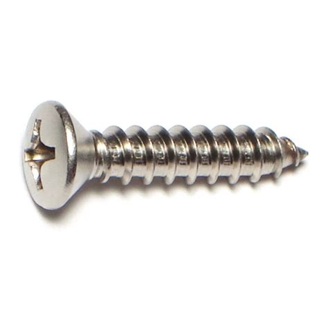 X Stainless Steel Phillips Oval Head Sheet Metal Screws