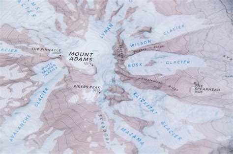 Mount Adams Topographic Map Etsy