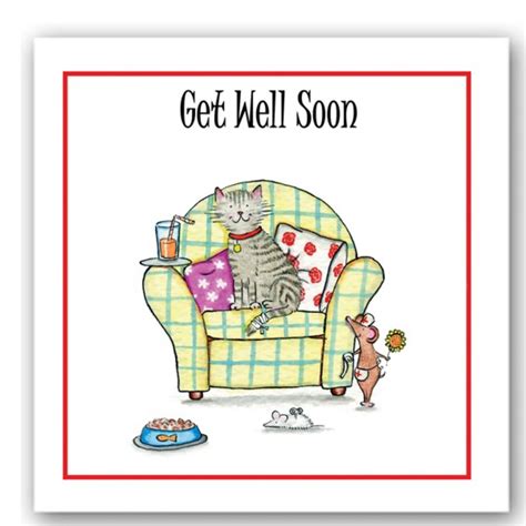 Occasions Cat Greetings Card Get Well Soon Cat World Feline Superstore