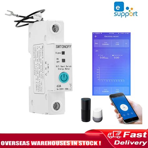 1P Eenfase Din Rail Wifi Smart Energy Meter Stroomverbruik Kwh Meter