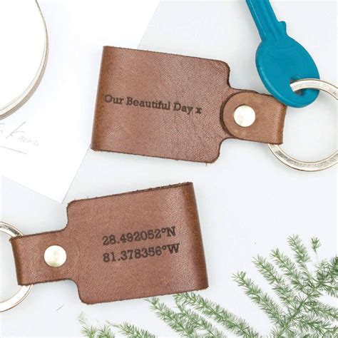 Leather Coordinate Keyring By Create Gift Love Leather Gifts Gifts