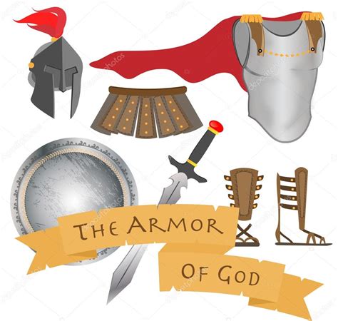 The Armor of God Warrior Jesus Christ Holy Spirit Sign Vector Illustration