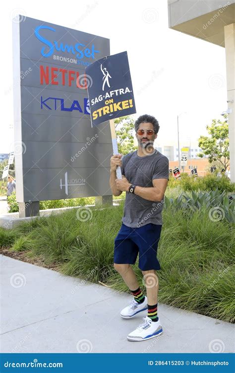 SAG AFTRA And WGA Strike Outside Editorial Stock Photo Image Of