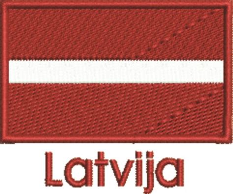 Latvija Flag Machine Embroidery Design | Embroidery Library at GrandSlamDesigns.com