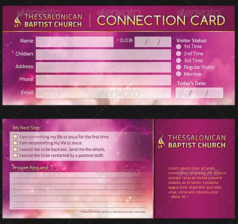 Church Connect Card Templates Godserv Designs