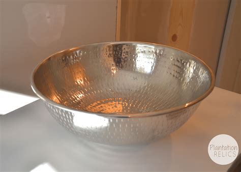 Emirates Silver Lounge Access Guest Hammered Silver Vessel Sink