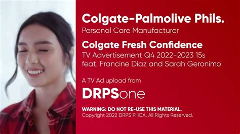 Colgate Fresh Confidence Tv Ad Q S With Francine Diaz And